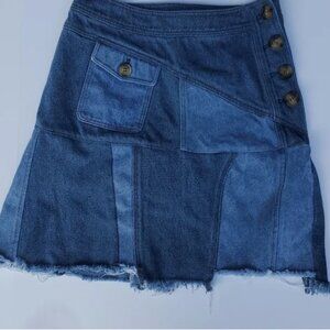 Rejina Pyo 8 Refashioned denim mini skirt
